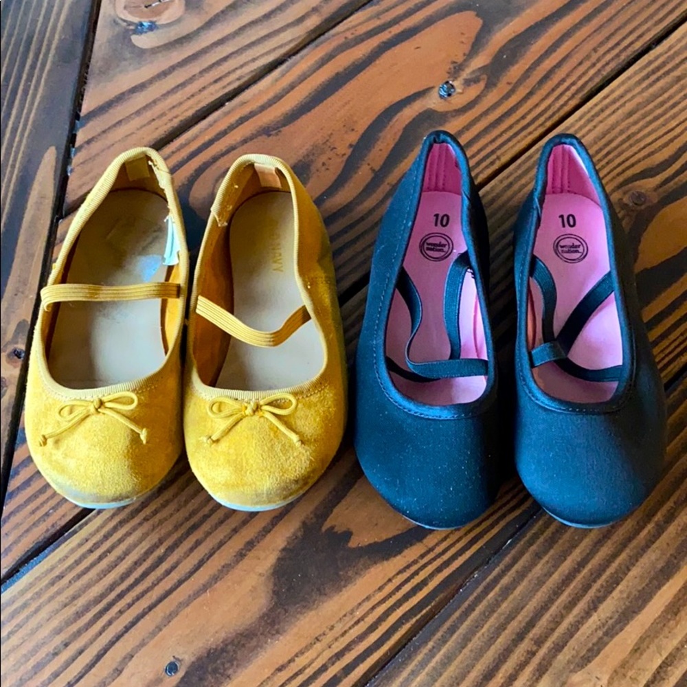 Lot of 2 Toddler Girls Slip-on Shoes